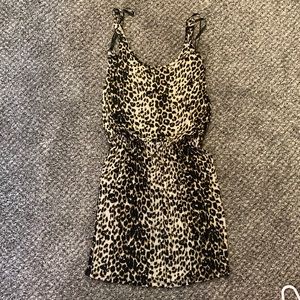 Mini tank cotton leopard dress. SIZE M.